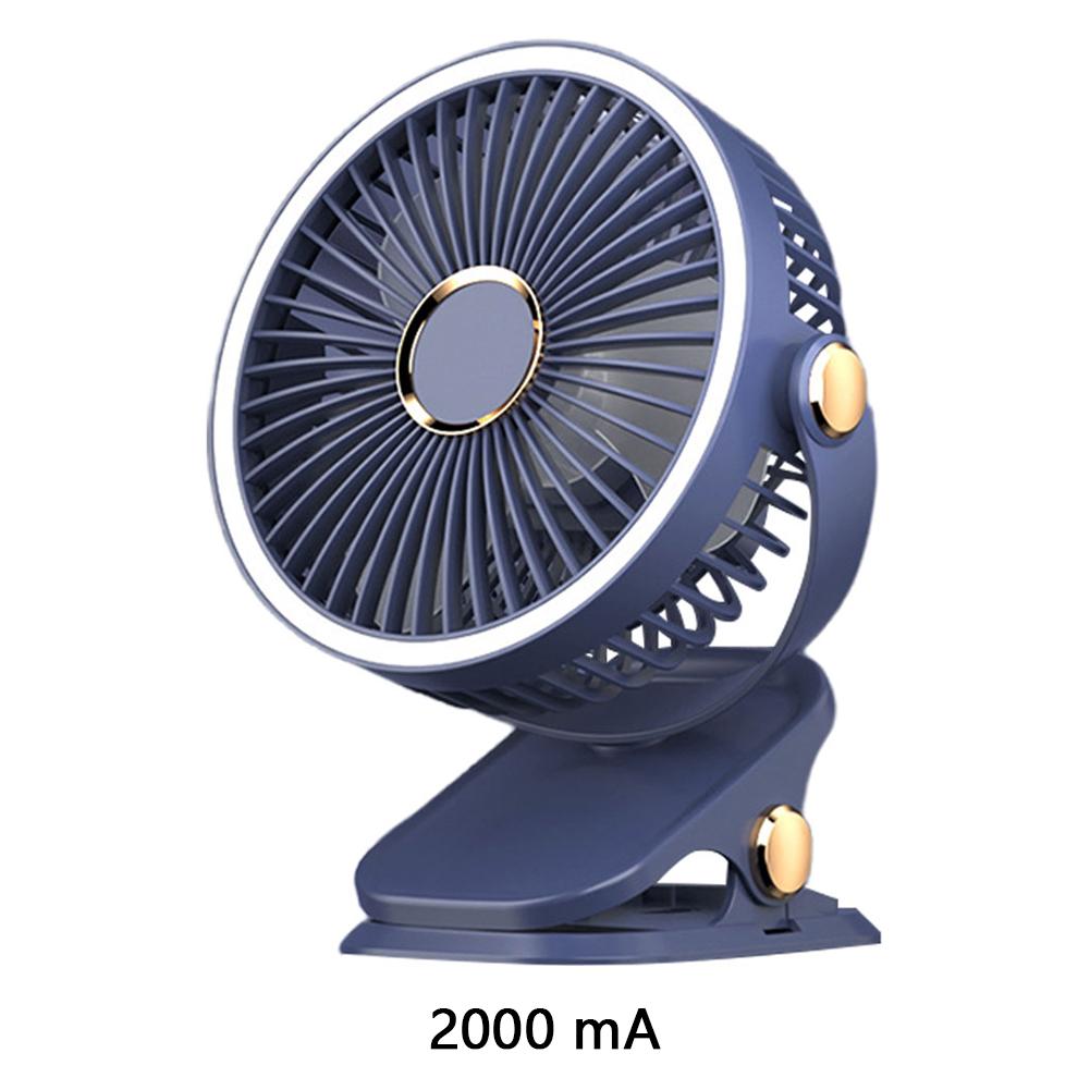 Rechargeable Personal Fan with Light Small Cooling Fan Table Fan for Camping Outdoor Office