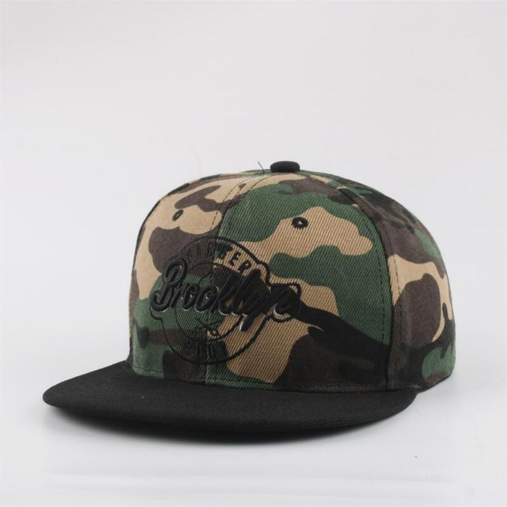 Letter Embroidery Hip-Hop Hat Trendy Spring Summer Unisex Sun Protection Flat Brim Baseball Cap Brooklyn Adjustable Snapback Cap