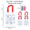 5pcs Graffiti Bag with Marker Children Drawing Toys Puzzle Parent-child Interaction Color Cognition Preschool Activity Props TMZ