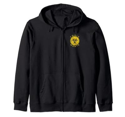 Biohazard Symbol Toxic Waste Warning Sign Biological Hazard Zip Hoodie