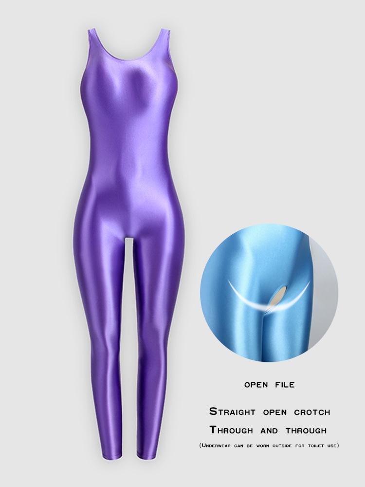 Body da Fitness Scintillante da Donna con Canotta e Leggings 9/10
