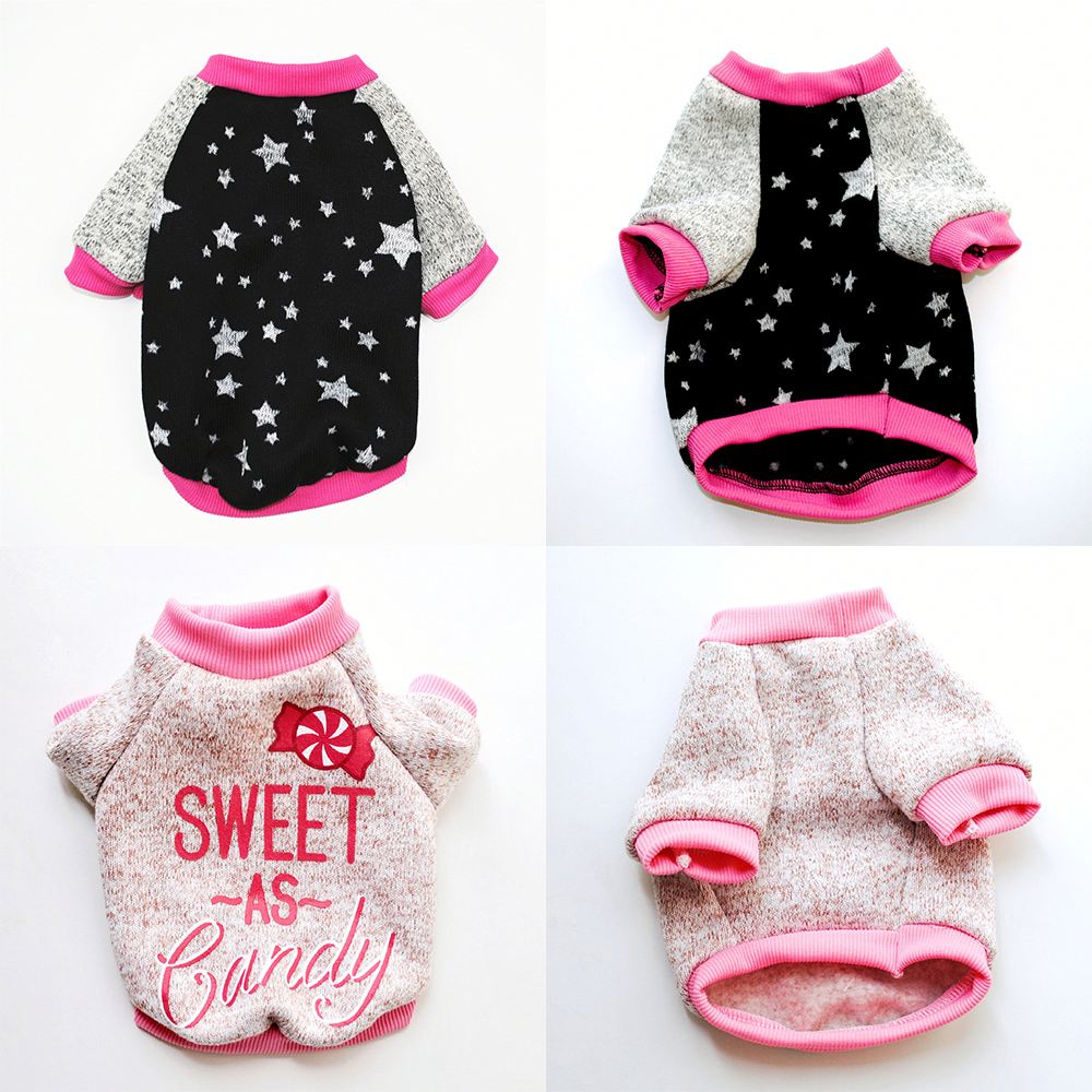 Custom Printing Pet Clothes Winter Warm Thickening Hoodie Cotton Knitted Dog Sweater