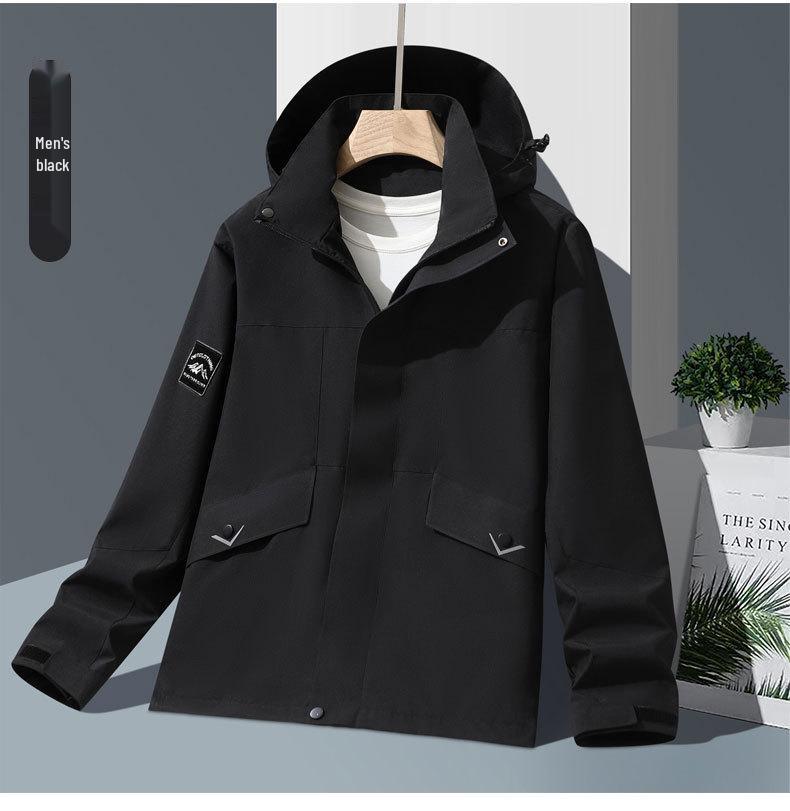 New Unisex Windproof Waterproof Hooded Jacket for Spring/Autumn Outdoor Sports