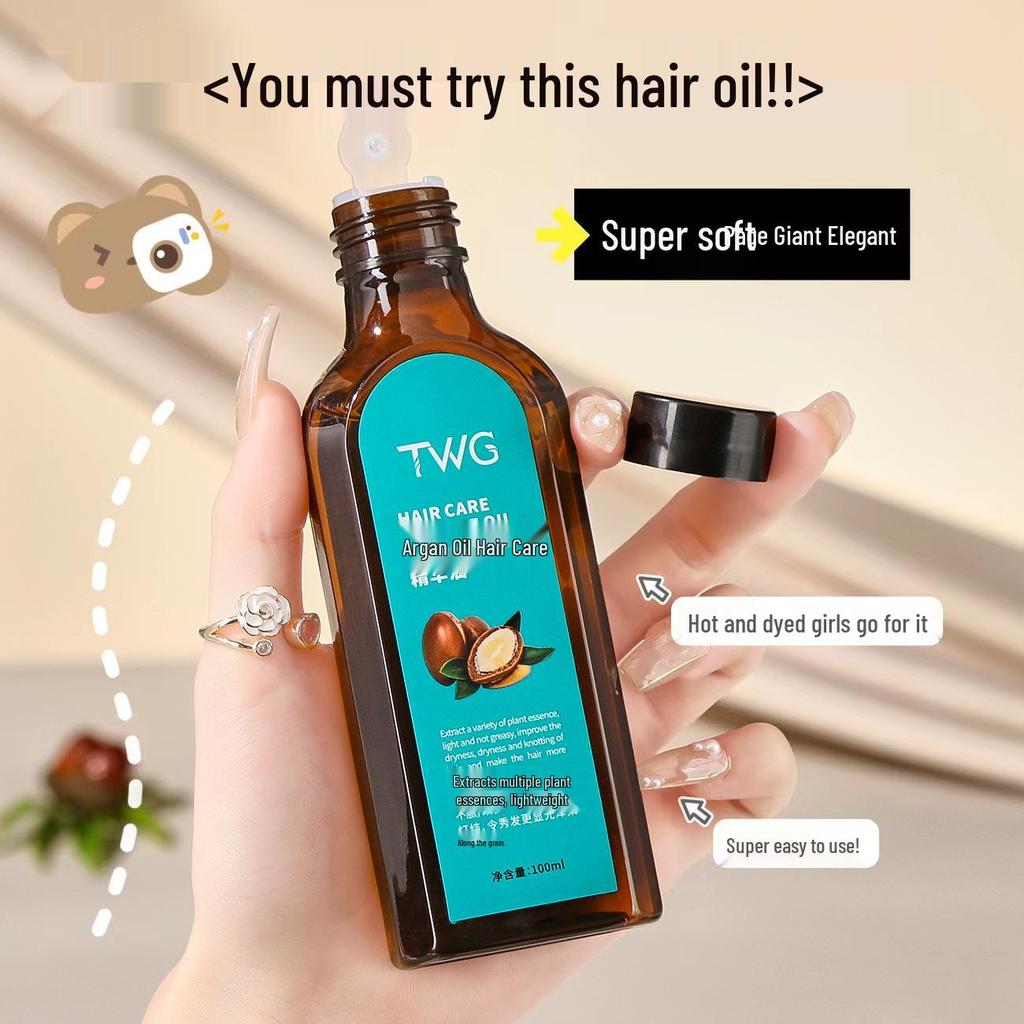 Genuine Moroccan Hair Oil: Hydrates & Smooths Dry, Frizzy, Permed Hair for Women