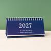 1Pcs 2027 Mini Coil Standing Desk Calendar Waterproof Page Flip Planner for Office Workers Daily Task Management