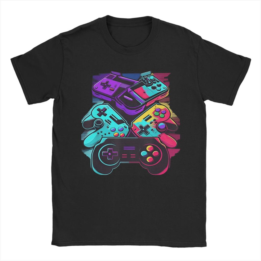 Oversized T-Shirt Summer Gamer Girl Boy Trending T-Shirts GamePad 100 Cotton Tee Shirt Men Y2K Casual Pattern Short Sleeve Tees