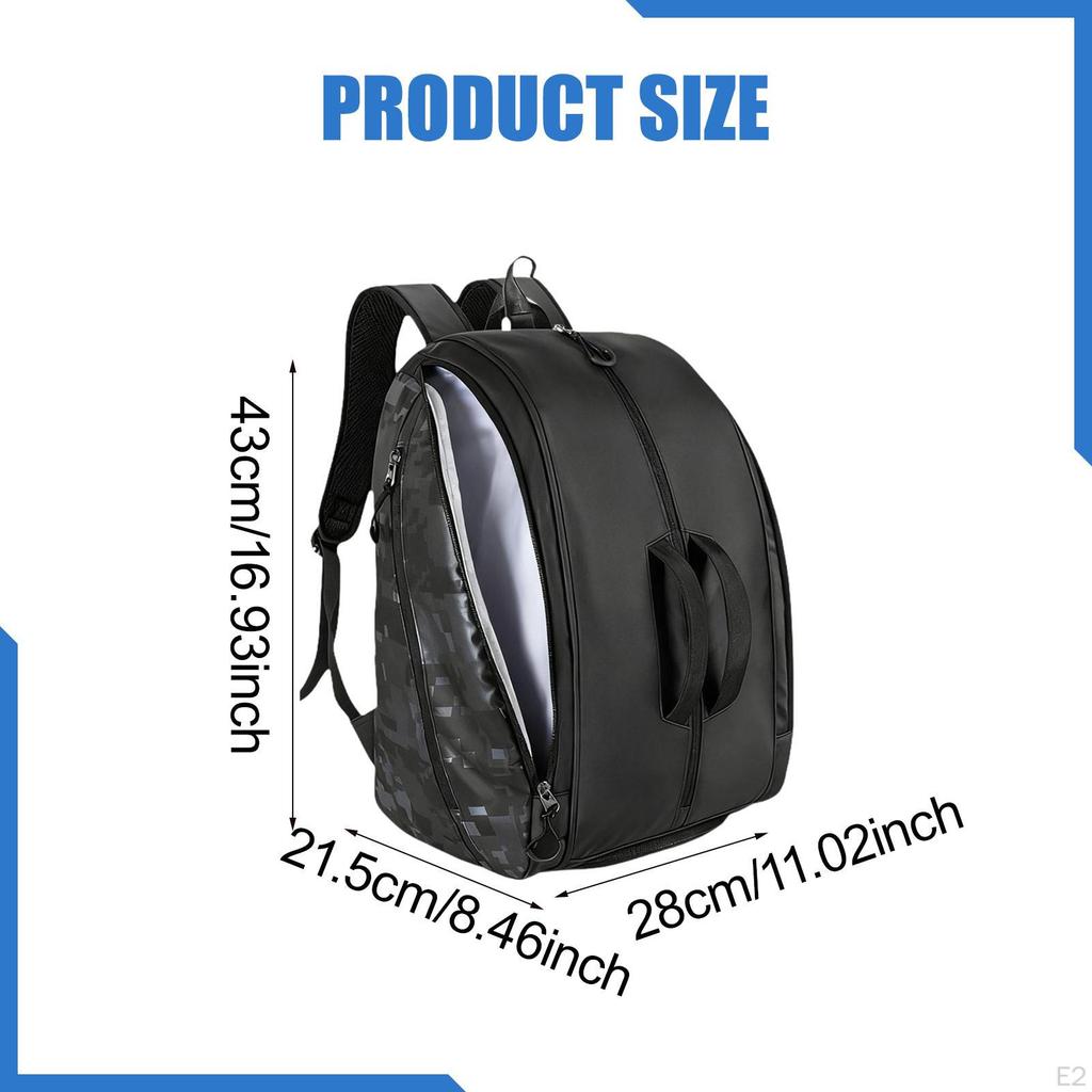 Pickleball Backpack Nylon Adjustable Shoulder Straps Accessories Paddle Carrying Bag for