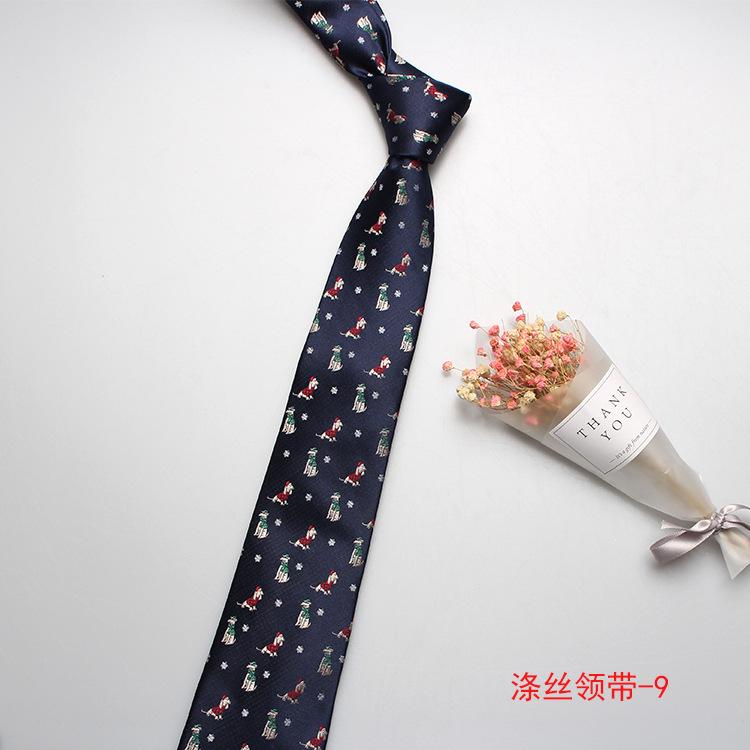 

Мужские и женские полиэстеровые галстуки с рождественским узором, разнообразные разноцветные рождественские галстуки