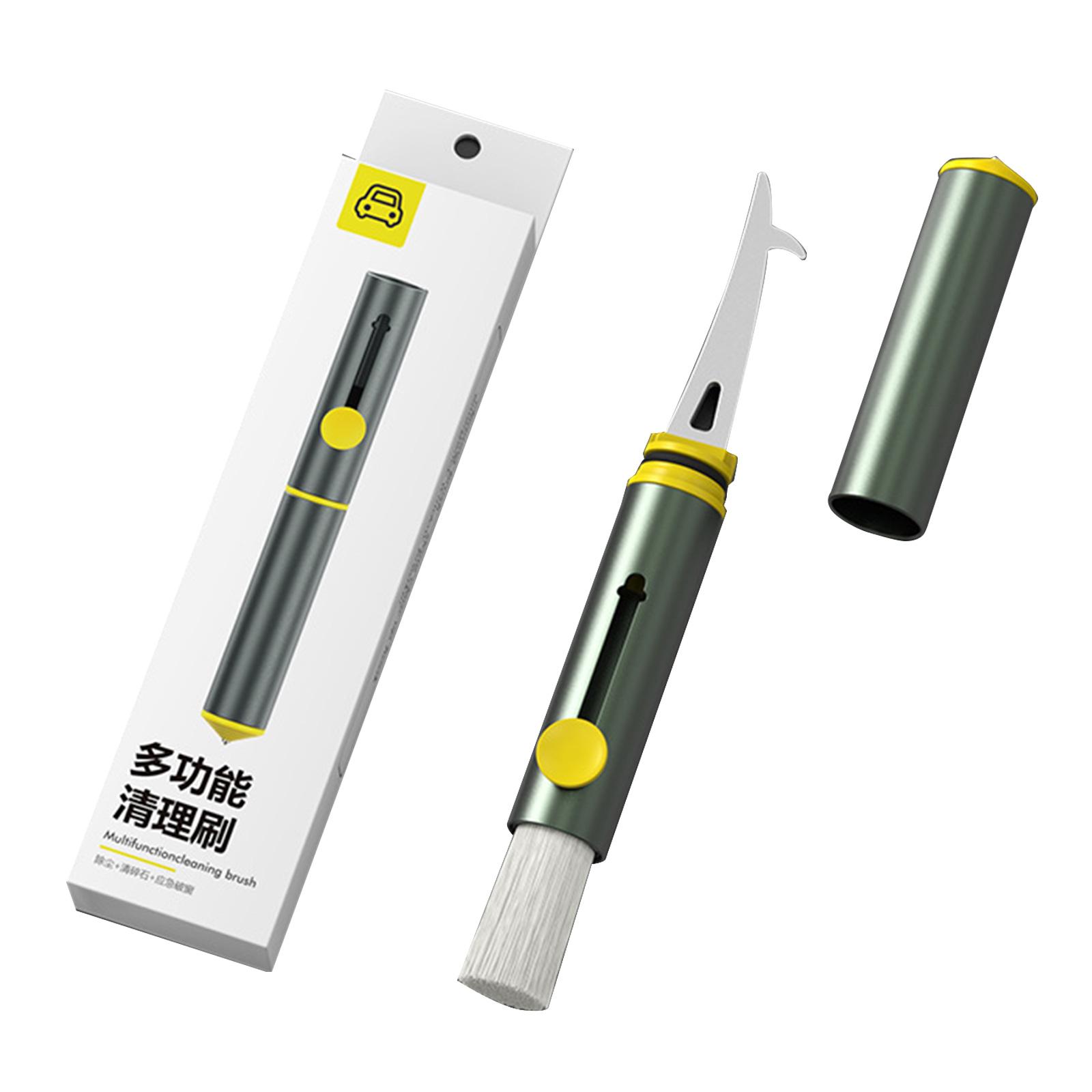 

Многофункциональная автомобильная щетка для чистки вентиляционных отверстий с шинами, инструмент для очистки окон, портативная автомобильная щетка темно серый