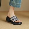 Sandalen Höhe Gummischuhe für Damen Rutschfeste Damen Hausschuhe Nicht Neue Mode VIP Stil 2024 Trend Lässige Original Pantoletten