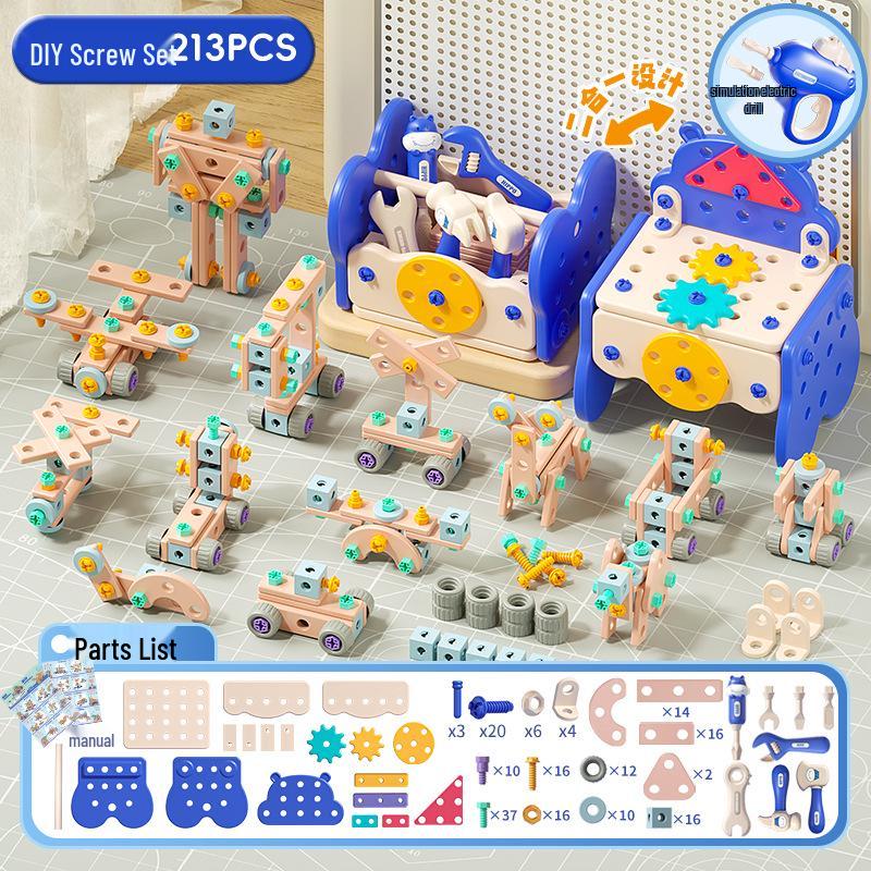 Xiaobei Hippo Toolbox: TikTok-Inspired Electric Drill & Screw Set for Kids