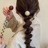 2Pcs Hair Tie for Women, Spiral Design Hair Bands, Thick Elastic Hair Ropes for Ponytails Buns, No Pulling or Snagging Large Bead Hair Tie
