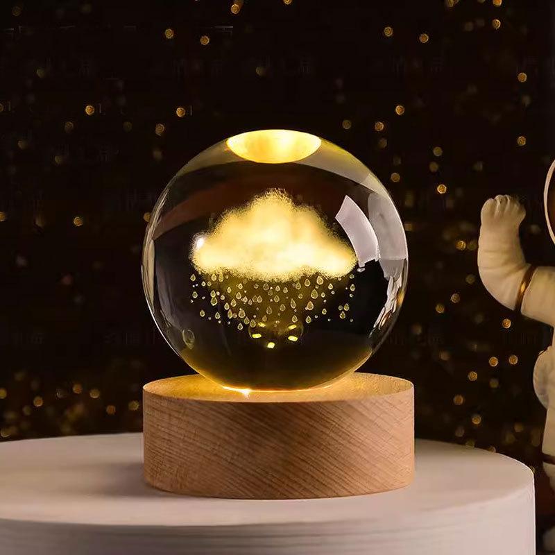 Starry Sky Luminous Crystal Ball Night Light - Heartfelt Gift for Birthdays