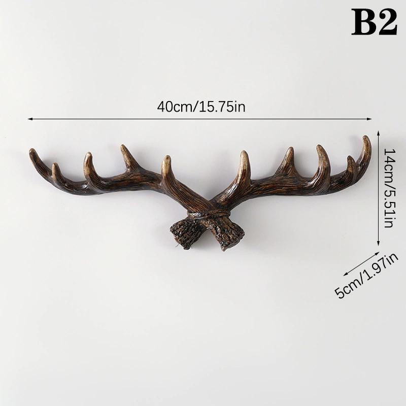 

Декоративный крючок в виде рога оленя в скандинавском стиле, настенный крючок для одежды и шляп, высококачественный декор для гостиной, статуэтка из смолы оленя