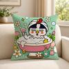 Food SSamyang BBuldak Cushion Cover Soft Short Plush SkinFriendly Cushion Case for MultiScene Use