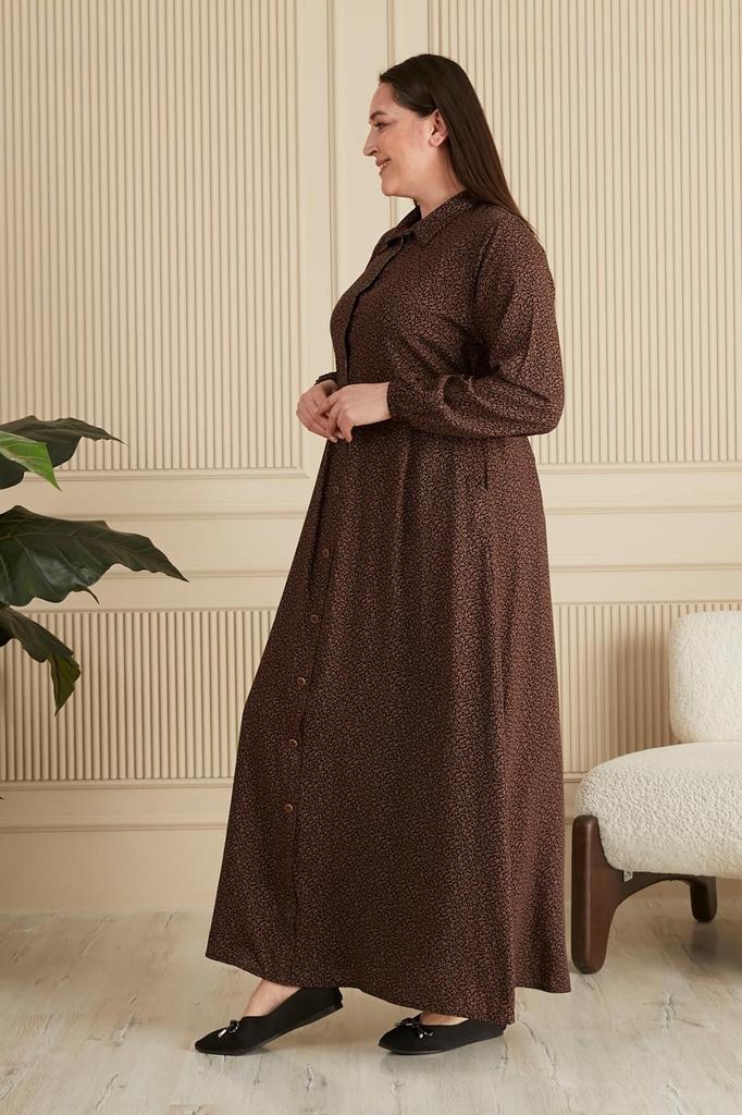 Damska sukienka w dużym rozmiarze Plus Size Chrupiący wzór Letnia sukienka hidżab