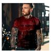 Summer Vintage Bloody Print T-shirt Men's Fashion Casual Short Sleeve Round Neck Oversize O-Neck Men's Tops Clothing Size XS-6XL
