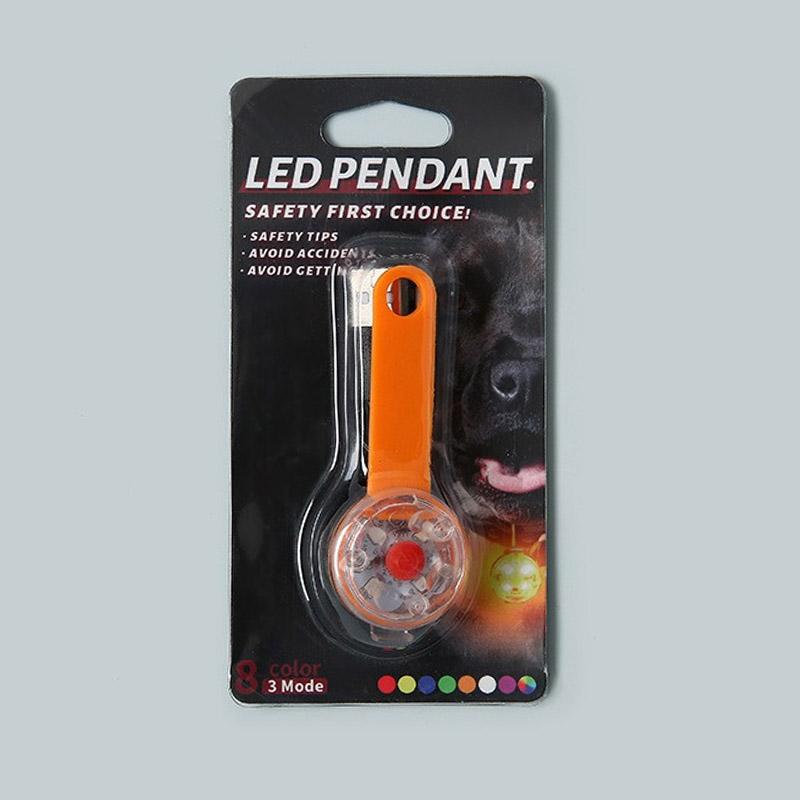 LED Pet Tracking Luminous Pendant Ligh Dogs Collars Dog Wear with Anti-Theft Strobe & Waterproof Design, Safety for Night Walks