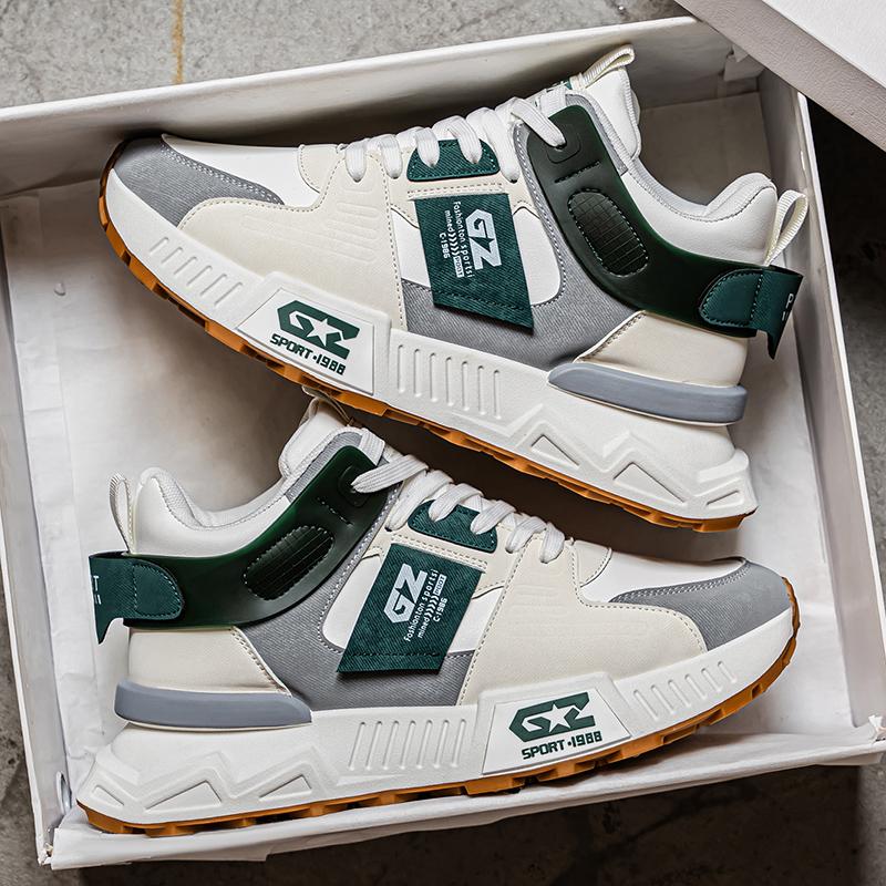 Autumn New Sports and Leisure Thick Soled Shoes Running Sports Shoe Anti Slip Thick Soled Invisible Height Increasing Men's Shoe