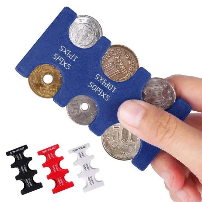 Creative Portable Japanese Yen Coin Holder Hard Case Organizer Rectangle Coin Sorter Dispenser Wallet with 6 Slots