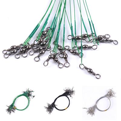 1PC Leadcore Edelstahl Draht Angeln Leine Mit Swivel Anti-biss Linie Angelhaken Linie
