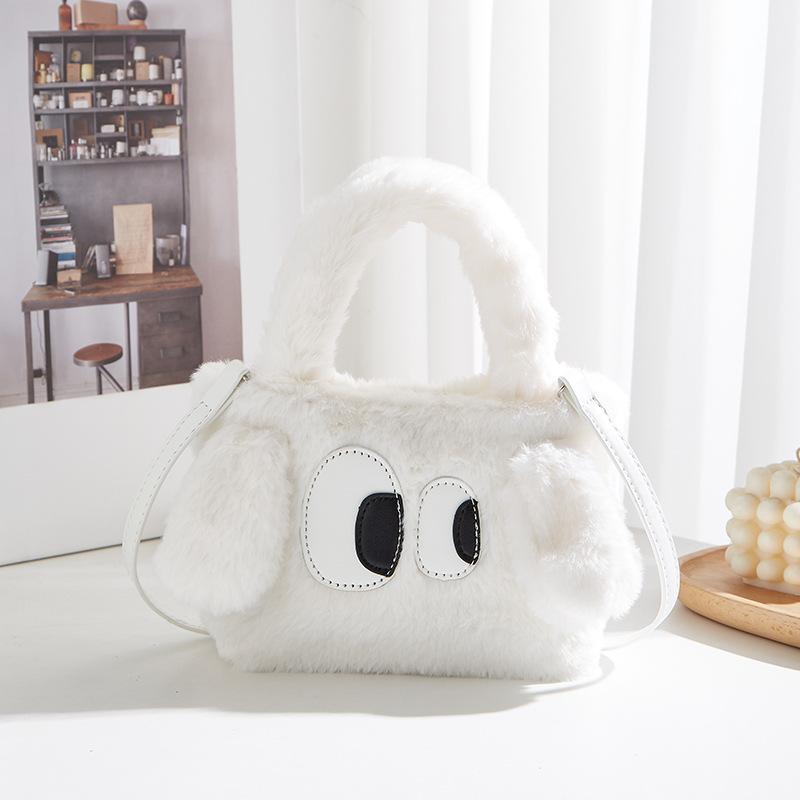 Autumn and Winter Cartoon Mao Mao Bag Niche Cute Casual Portable Women's Bag New Personalized Shoulder Messenger Bag