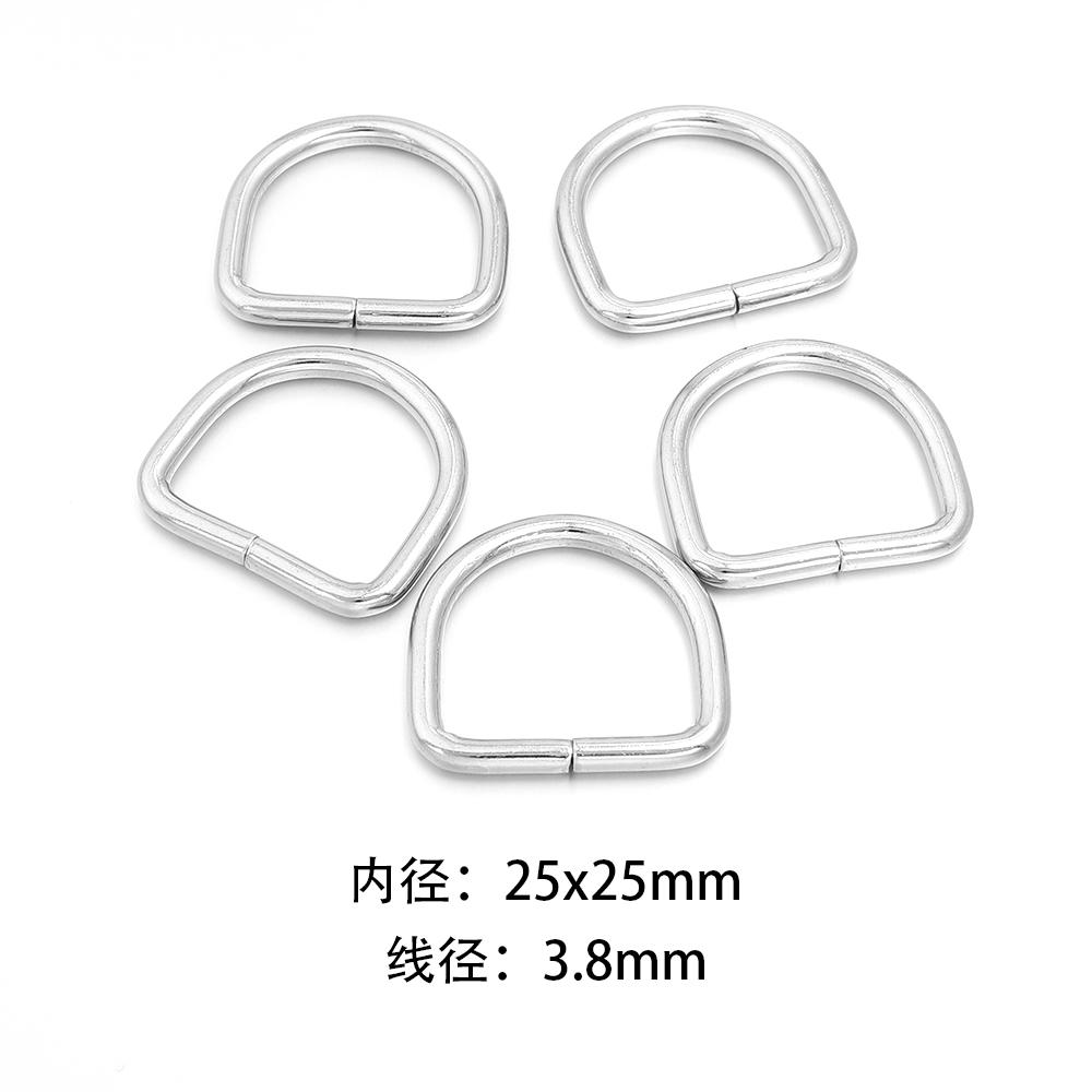 10-20pcs Metal D Ring Adjustable Buckle Clasp For Webbing Backpacks Straps Bags Cat Dog Collar Chain Buckles DIY Accessorie