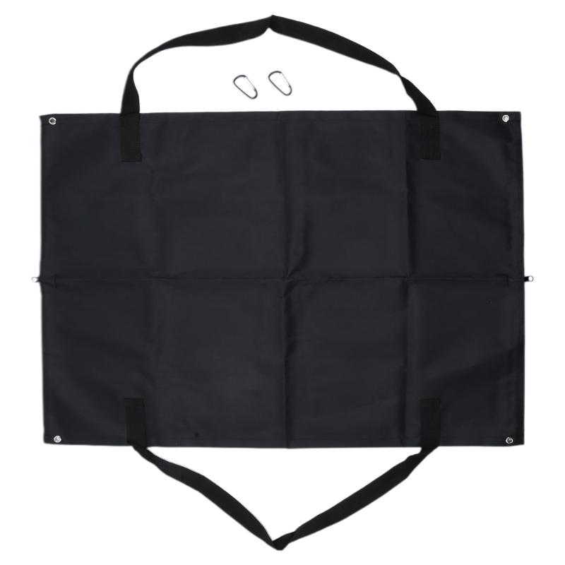 Tear-resistant Deciduous Bag with Reinforced Handles Large Capacity Grass Catcher Trash Bag Oxford Cloth Sundries Holder 1 чёрный