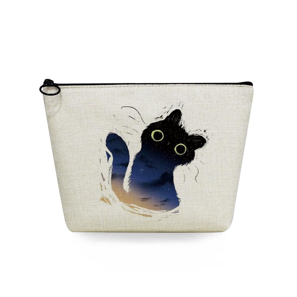 Women Cat Print Cosmetic Bag Toiletries Organize Travel Storage Case  6384