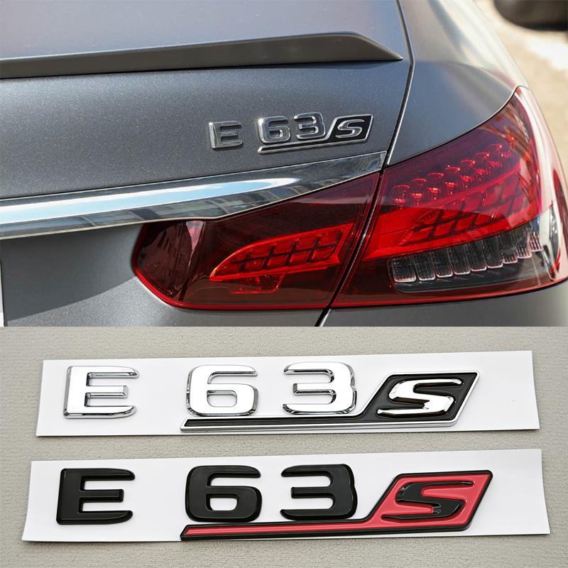 3D ABS Chroom Zwart Auto Letters E63 E63S Logo Embleem Sticker Auto Kofferbak Badge Decals Voor Mercedes Benz E63 E63S W213 Accessoires QK0