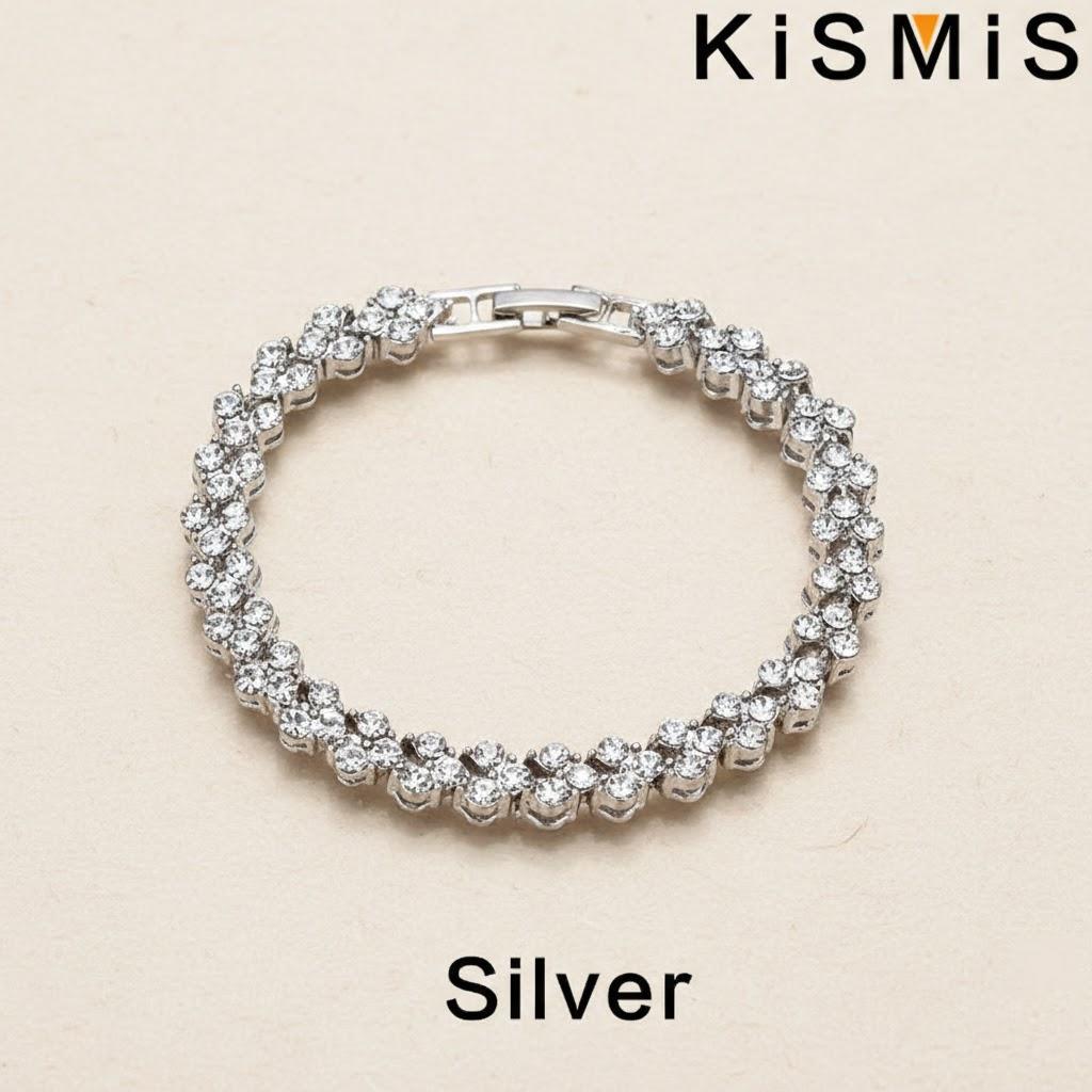 

Luxury Trendy Crystal Diamond Gold Silver Rose Gold Bangle Bracelet Women Jewelry Fashion Gift серебряный