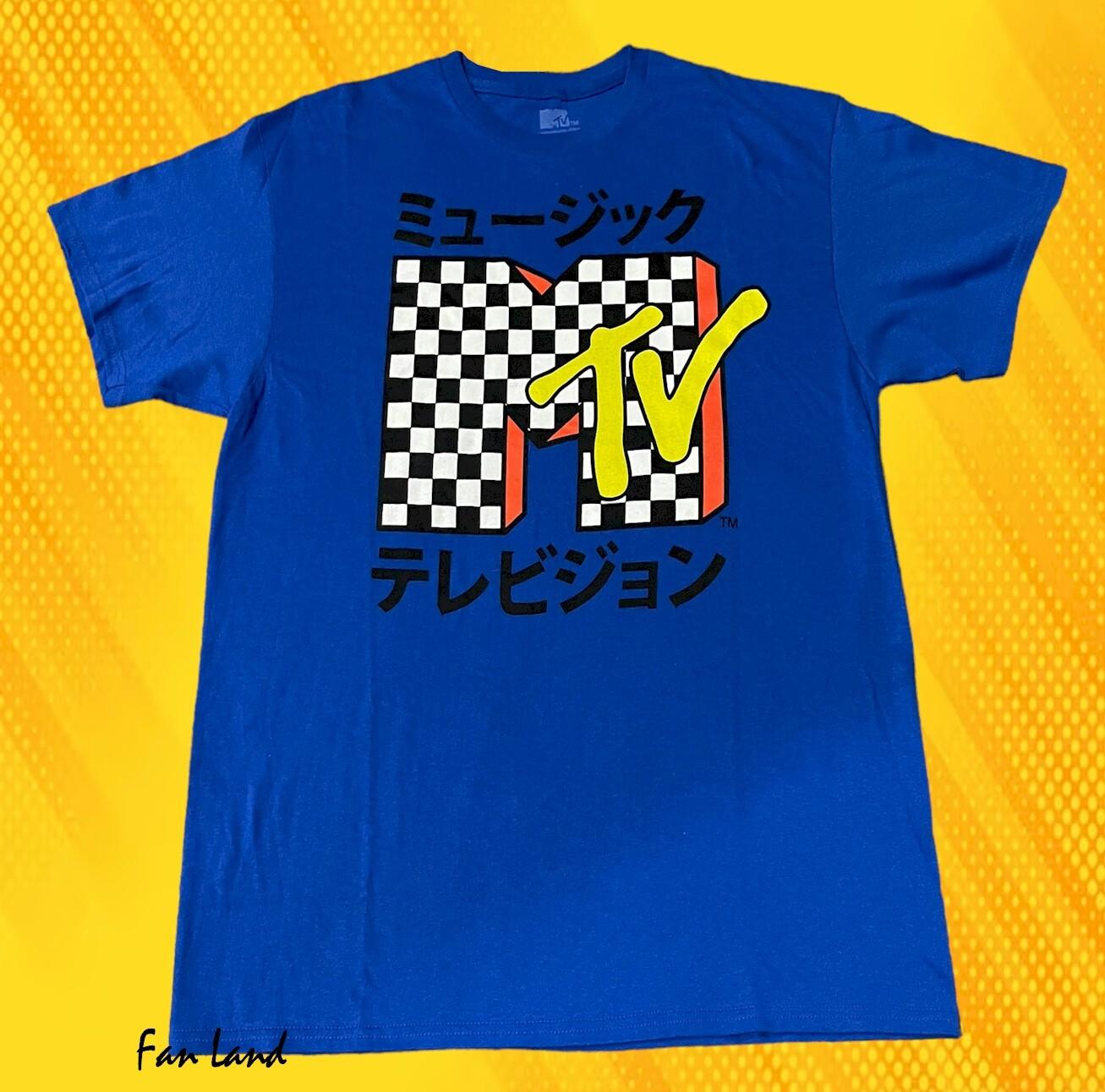 New MTV Kanja Blue Retro Mens Vintage Concert T-shirt S разноцветный