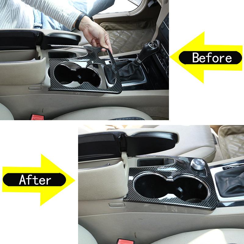For Mercedes Benz GLK X204 2008-2015 ABS Carbon Fiber Car Center Console Decorative Panel Sticker Car Interior Accessories