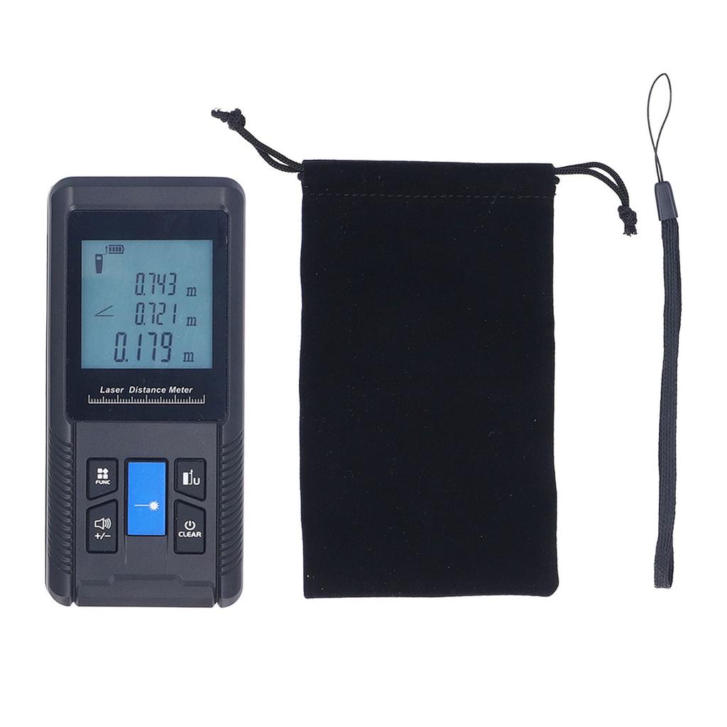 Distance Measure Large Backlit Display Meter 70M Portable Handle Range Finder Measurement Tool Devic