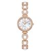 Women's Watch Small Quartz Waterproof Popular Stainless Steel Pearl Bracelet Thin Cute Sparkling Ladies Watch Design White Pink Gold Rose Gold