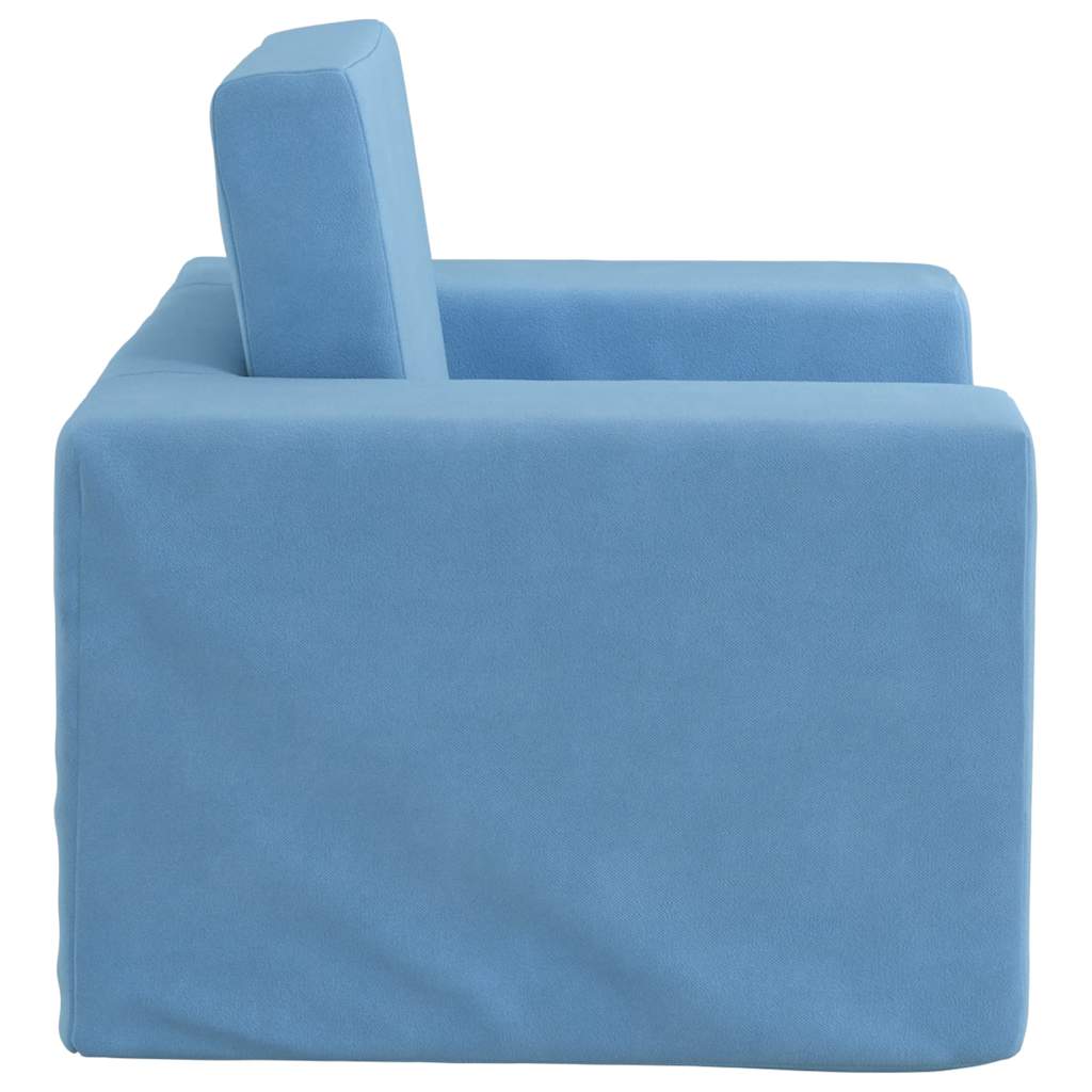 Kids Sleeper Sofa Blue Soft Plush