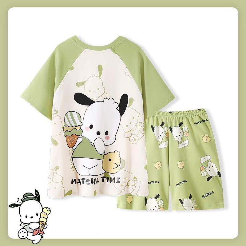 

Летний пижамный комплект с коротким рукавом для девочек - Мультяшный принцессный стиль Size 18 - Height 145-155cm