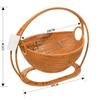 XIUGOUDUOLA  Cat Hammock with Bracket Indoor Hanging Pet Beds for Cats and Small Pets Weight Bearing Rattan/Winter