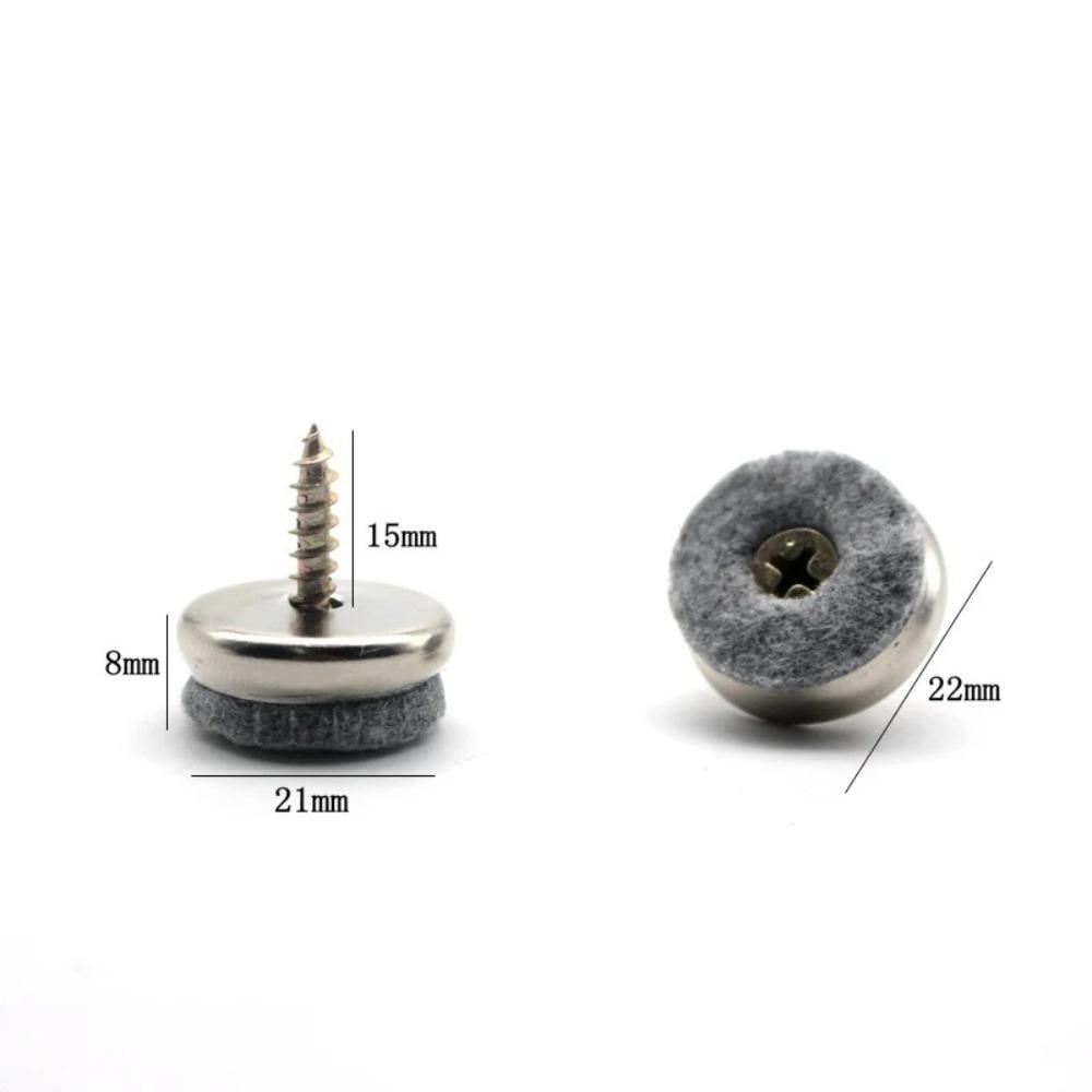 

10pcs/set Round Shape Anti-slip Mat Gray Floor Protectors Household Chair Fittings 22mm