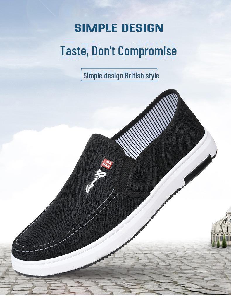 2023 New Style Men's Casual Fashion Canvas Shoes - Flat One-Step Slip-On