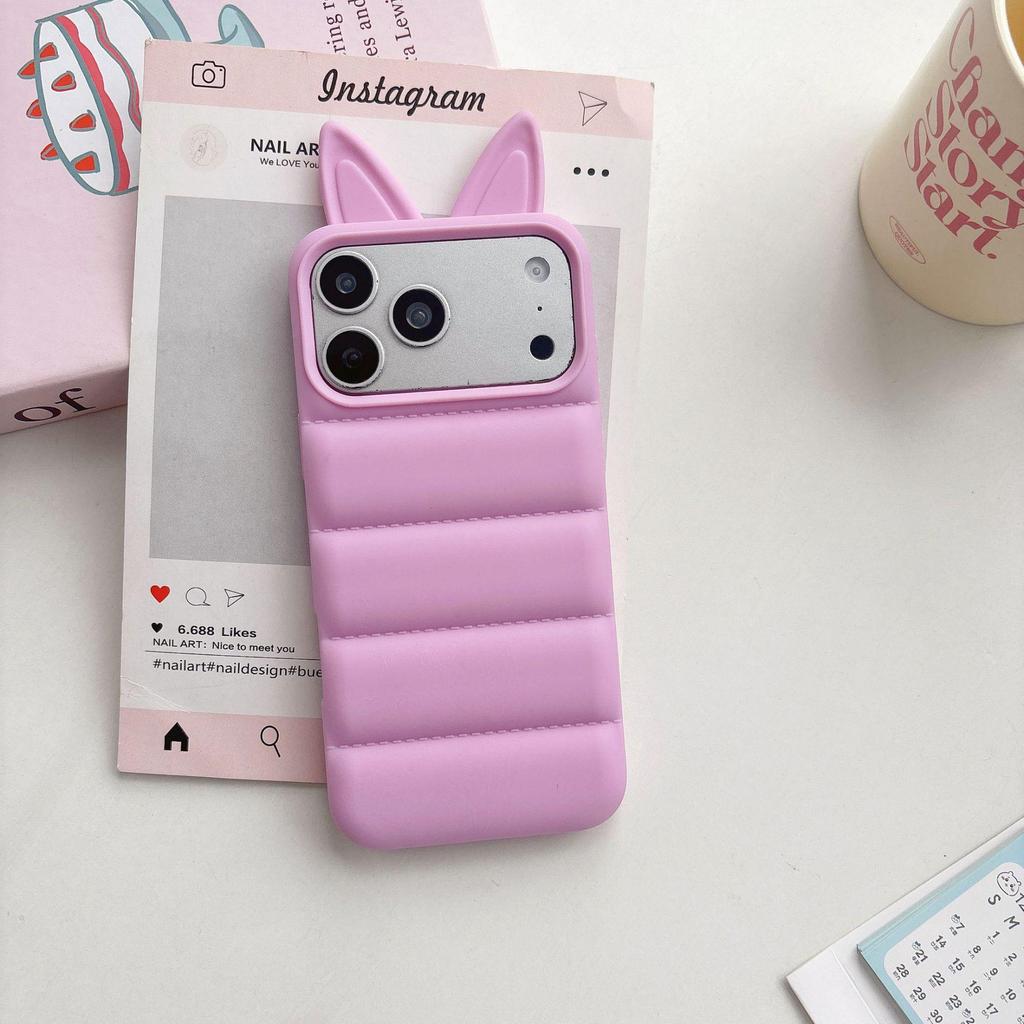 3D Fox Ears & Angel Wings Phone Case for iPhone 14/13/12/11 Pro Max