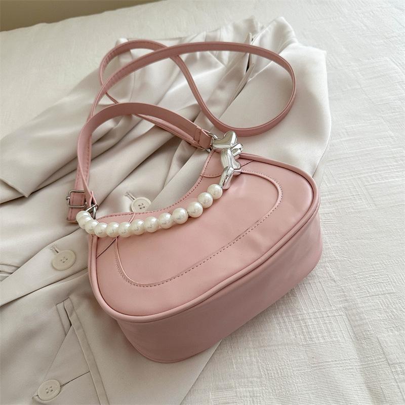 Pearl Handbag Women's 2025 New Trendy Korean Niche Underarm Bag Premium Foreign Messenger Bag Shoulder Bag