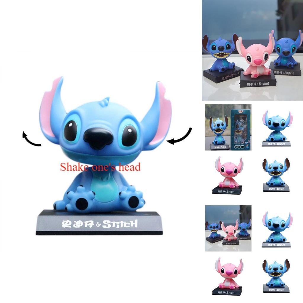 Lilo Stitch Shaking Head Doll Car Ornament Toy Pvc Action Figure Decoration Gift
