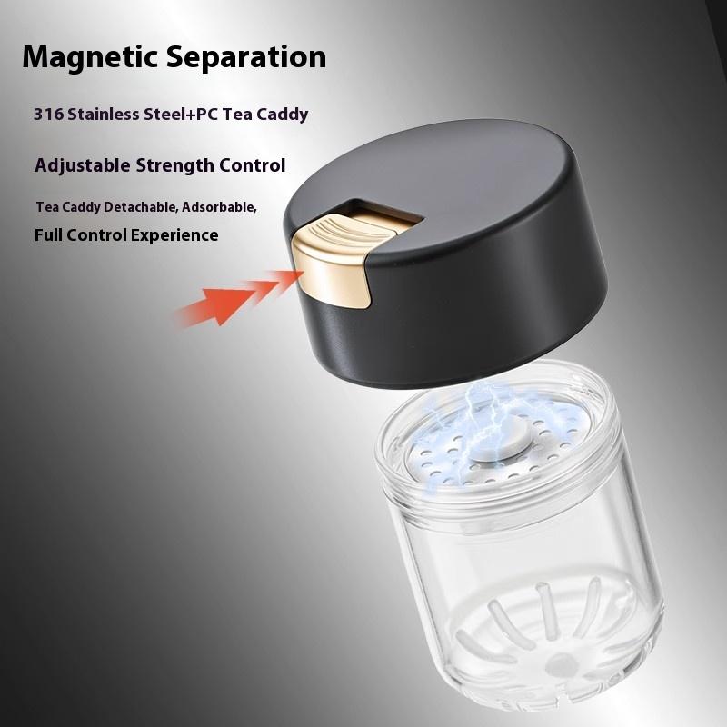 Gianxi Tea Cup Tea Separation Sports Water Bottle High Temperature Resistant Magnetic Absorption Large Capacity Water Cup