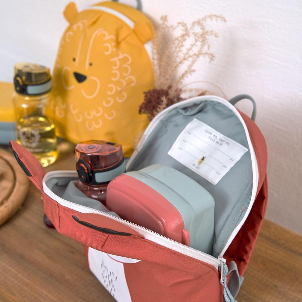 LÄSSIG Kids Backpack for Daycare/Small Children, About Friends, Orange, 24 cm, Lion