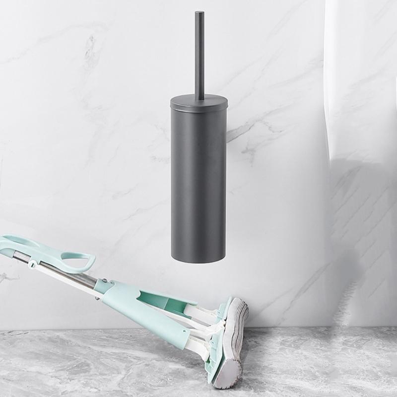 Wall Mounted Toilet Bowl Brush Soft Bristles Toilet Cleaning Brush With Holder Deeply Cleaning Toilet Brush Easily Use