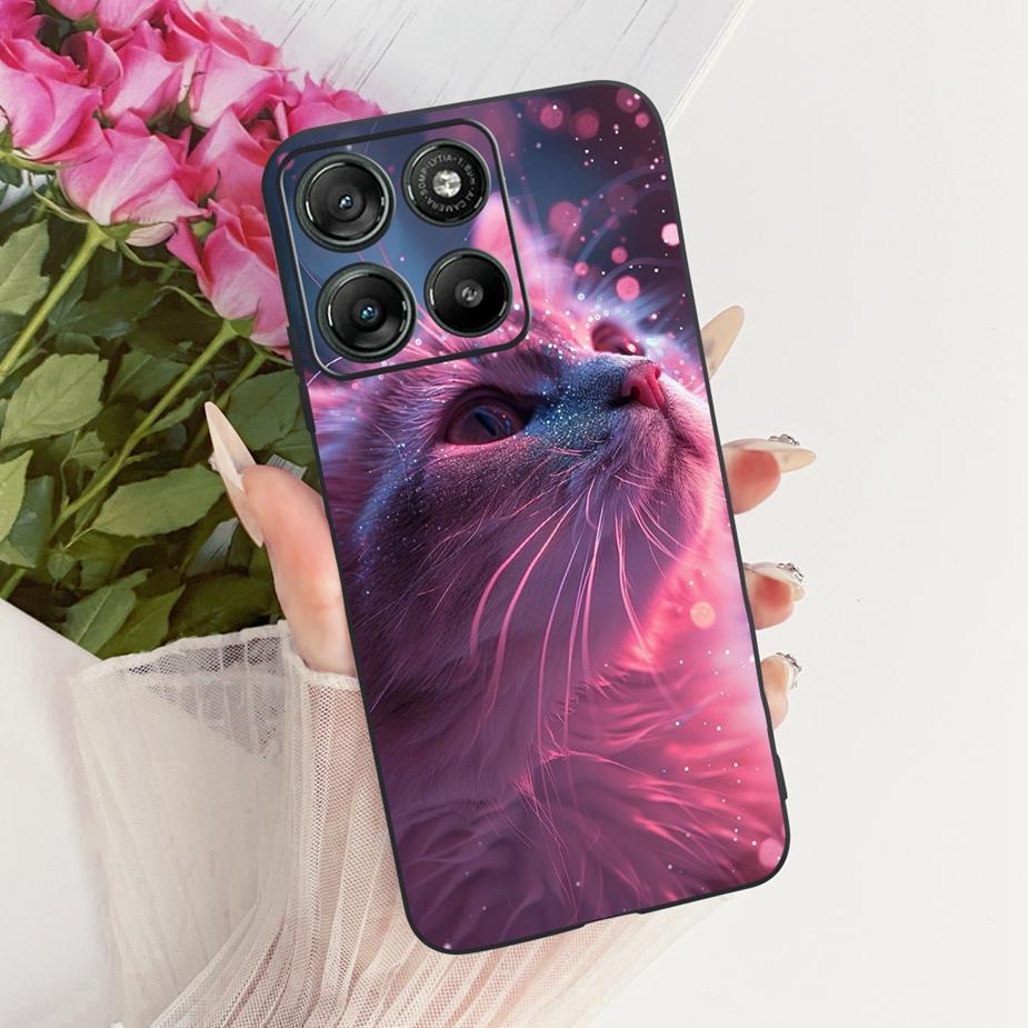 For Motorola Moto G15 G17 Power Case Cute Cat Fashion Painted Cover Soft TPU Phone Case For Moto G17 Power MotoG15 MotoG17 Shell
