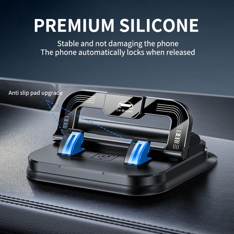 Supporto Universale per Telefono da Auto 2 in 1 Rotazione a 360° con Targa Supporto per Cruscotto Facile Installazione Supporto per Telefono Cellulare per Veicolo