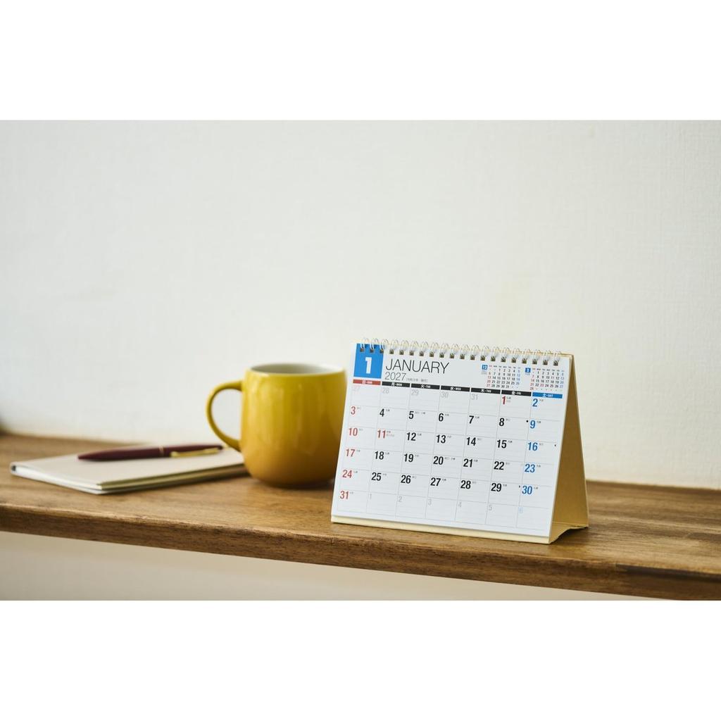 Takahashi Shoten 2027 Desk Calendar B6 Size E155 Sunday Start Ring Type Weekly Monthly Planner