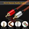 RCA Extension Cable LiuTian Dual Shielded Gold Plated Heavy Duty Nylon Braided 2RCA Male To 2RCA Female Stereo Audio for Home 2M, Cable, Theater,